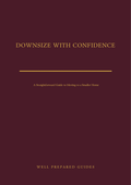 Downsize With Confidence guide cover - maroon with gold title