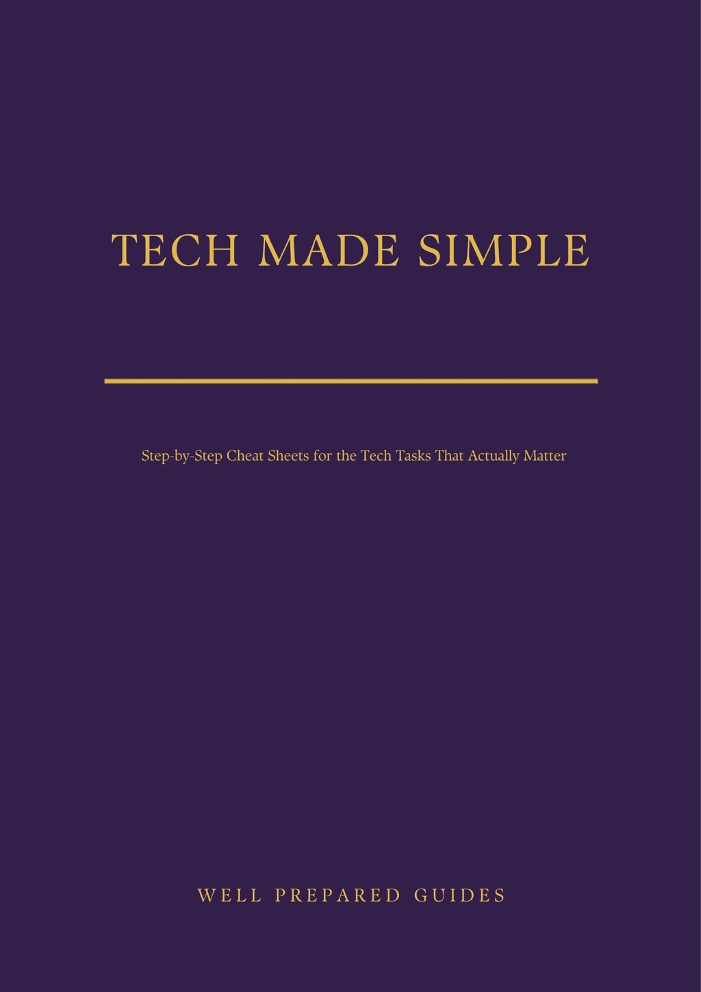 Tech Made Simple guide cover - dark purple with gold title