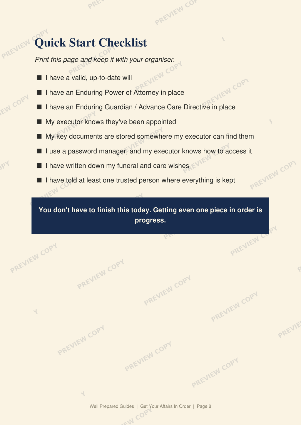 Get Your Affairs In Order: A Straightforward Guide for the People You Love